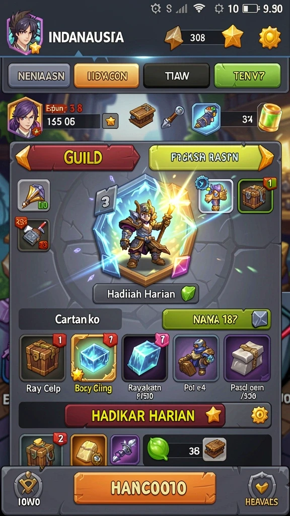 peniti4d - Screenshot penggambaran semua karakter yang tersedia.